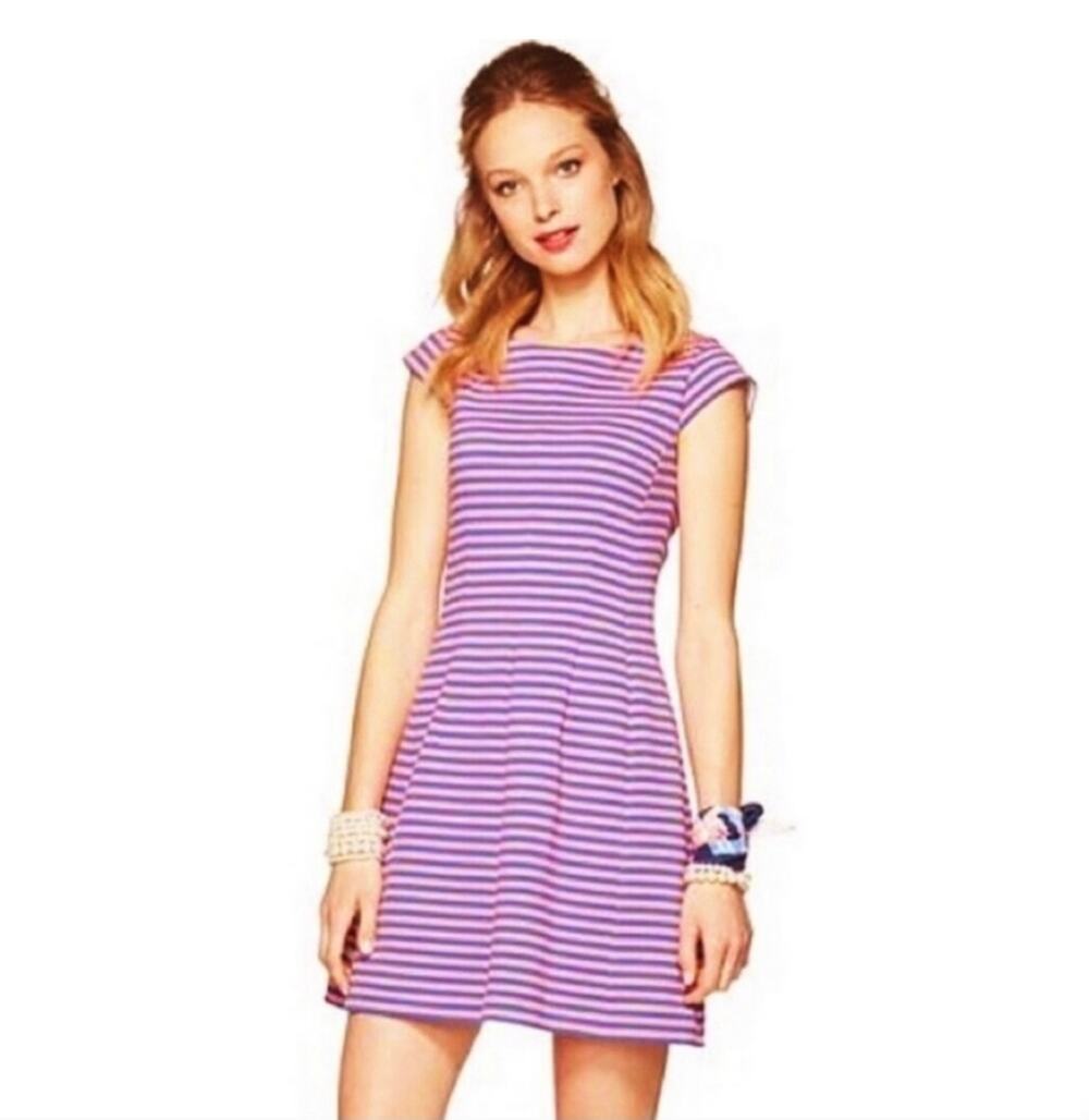 Lilly Pulitzer Briella Pink/Blue Striped Dress Sz M